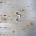 Крепеж-скоба для сантехнических труб для монтажных пистолетов (20 мм, белый, двухстороняя, 40 шт/уп)