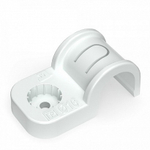 Крепеж-скоба пластиковая односторонняя для прямого монтажа серая в п/э д20 (50шт/уп) Промрукав